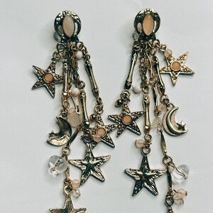 Free People | Celestial Dangly Earrings with Crystals